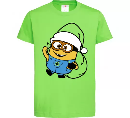 Детская футболка Посіпака Новий Рік Лаймовый фото