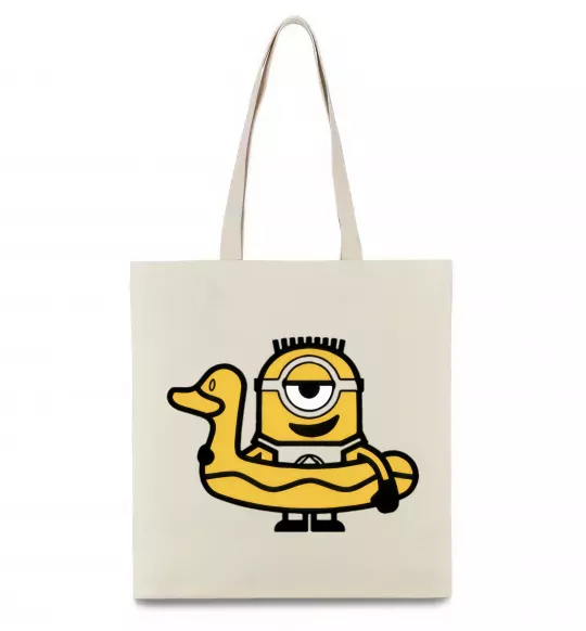 Еко-сумка Міньйон качечка Бежевий фото