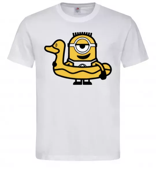 Чоловіча футболка Міньйон качечка Білий фото
