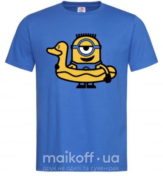 Мужская футболка Миньон уточка Ярко-синий фото