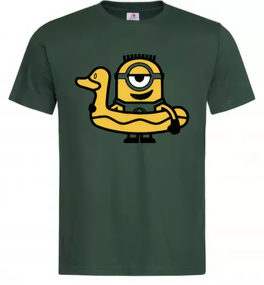Чоловіча футболка Міньйон качечка Темно-зелений фото