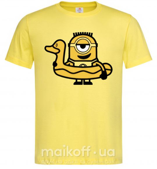 Мужская футболка Миньон уточка Лимонный фото