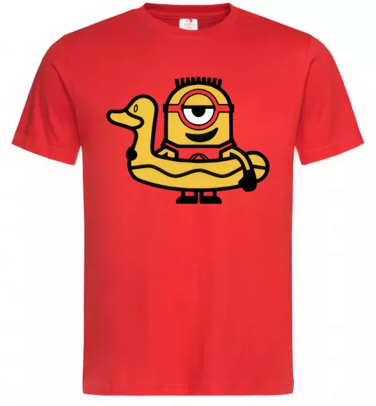 Чоловіча футболка Міньйон качечка Червоний фото