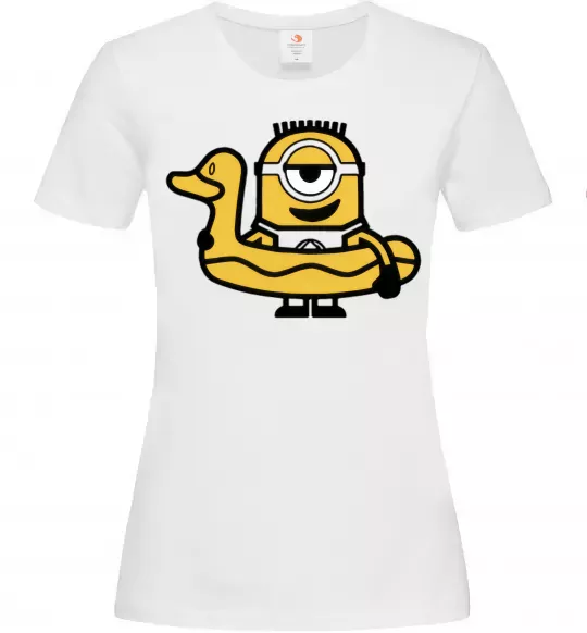 Женская футболка Міньйон качечка Белый фото