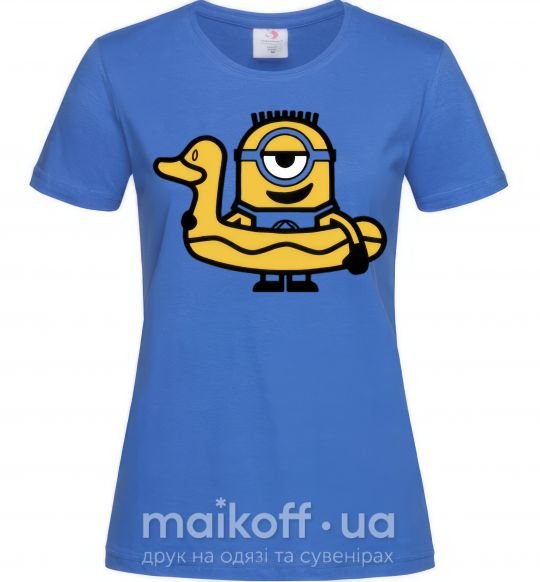 Жіноча футболка Миньон уточка Яскраво-синій фото