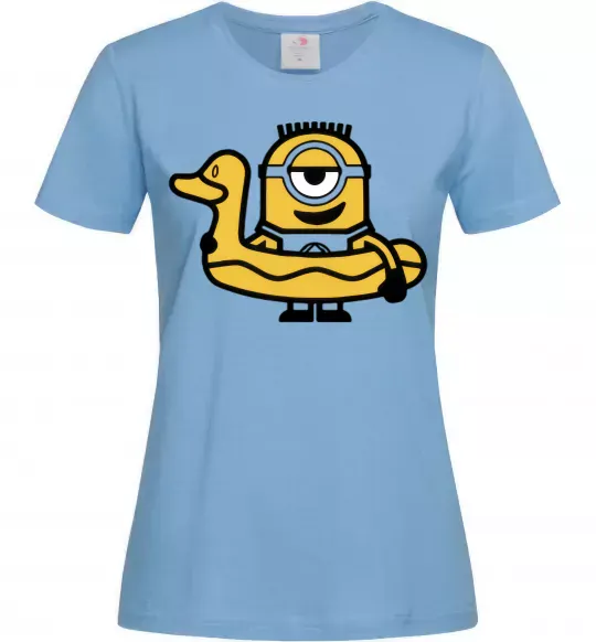 Женская футболка Міньйон качечка Голубой фото