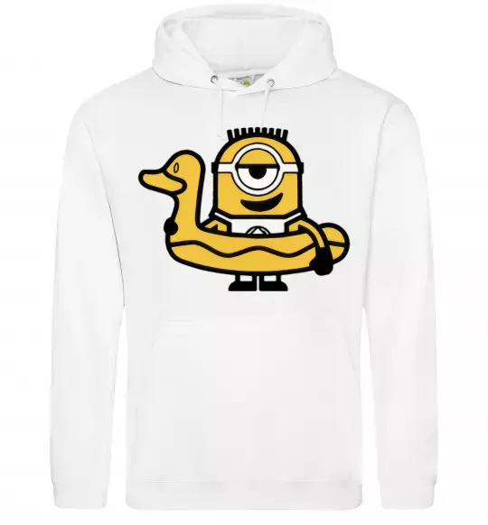 Мужская толстовка (худи) Міньйон качечка Белый фото