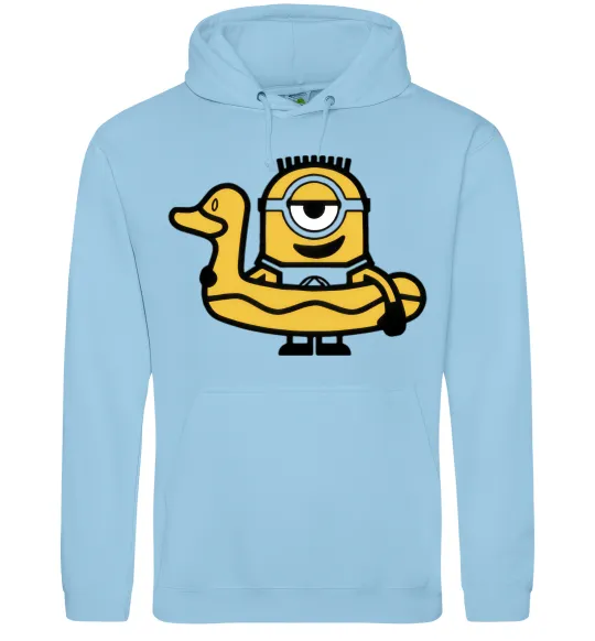 Жіноча толстовка (худі) Міньйон качечка Блакитний фото
