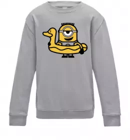 Детский Свитшот Міньйон качечка Серый меланж фото