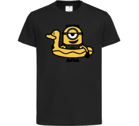 Дитяча футболка Міньйон качечка Чорний фото