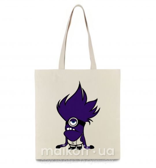 Эко-сумка Миньон фиолетовый Бежевый фото
