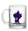 Чашка скляна Миньон фиолетовый Прозорий фото