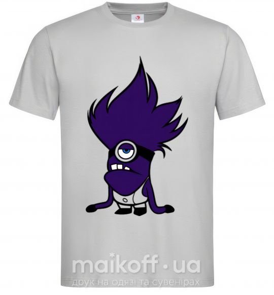Чоловіча футболка Миньон фиолетовый Сірий фото