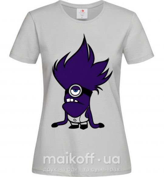 Жіноча футболка Миньон фиолетовый Сірий фото