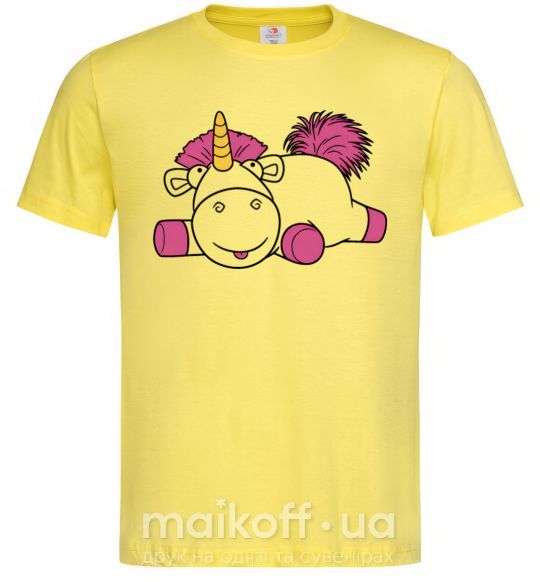 Мужская футболка Единорог Агнес Лимонный фото