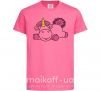 Детская футболка Единорог Агнес Ярко-розовый фото