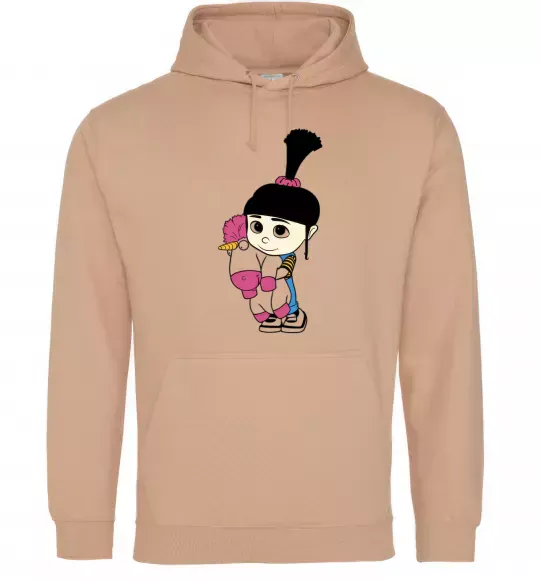 Женская толстовка (худи) Агнес з єдинорогом Песочный фото