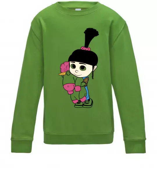 Детский Свитшот Агнес з єдинорогом Лаймовый фото