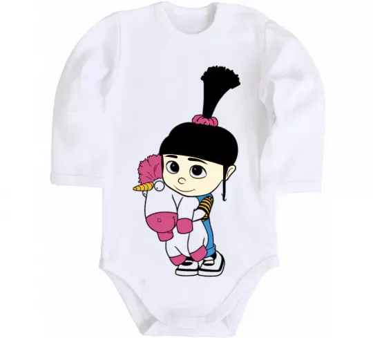 Детский боди Агнес з єдинорогом Белый фото