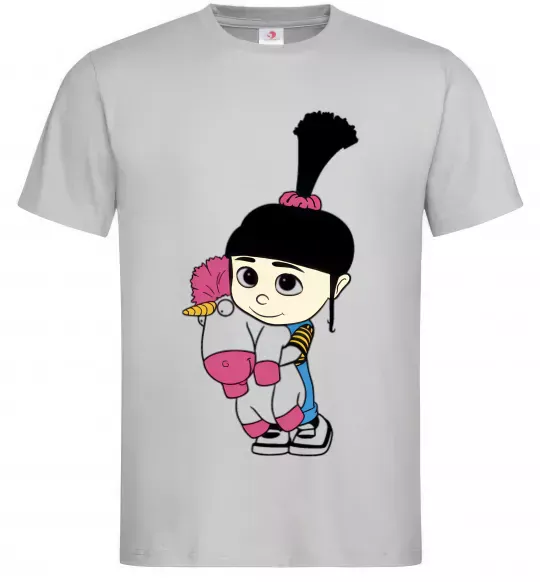 Чоловіча футболка Агнес з єдинорогом Сірий фото