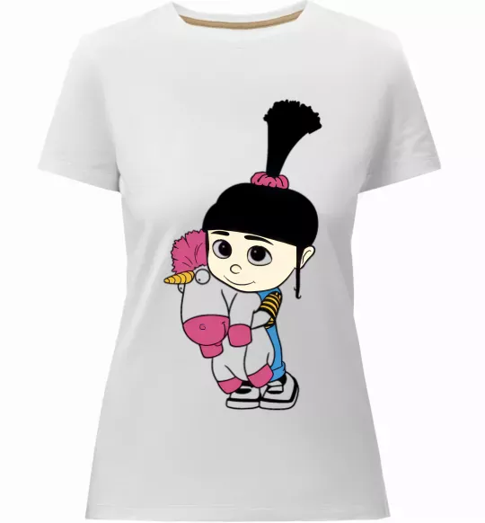 Женская премиум футболка Агнес з єдинорогом Белый фото