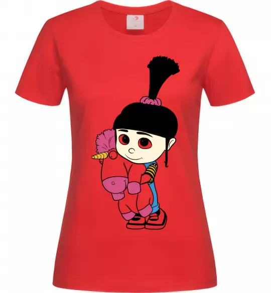 Женская футболка Агнес з єдинорогом Красный фото