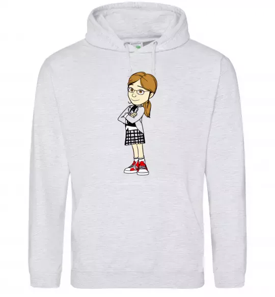 Женская толстовка (худи) Марго Серый меланж фото