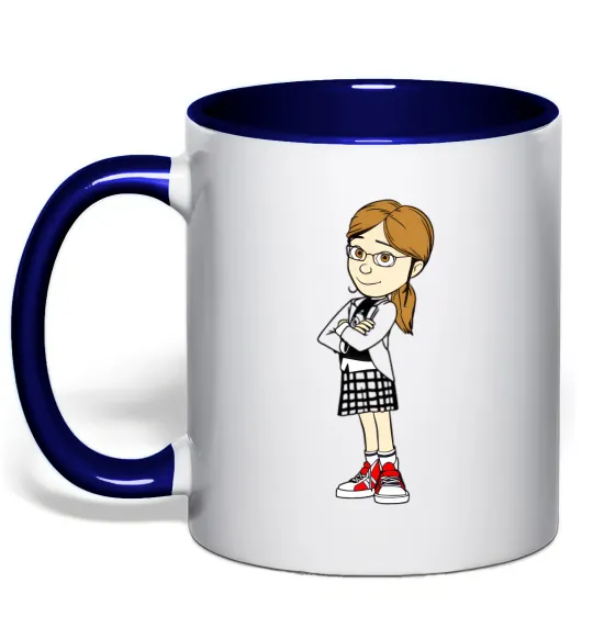 Чашка з кольоровою ручкою Марго Глибокий темно-синій фото