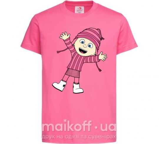 Детская футболка Эдит Ярко-розовый фото