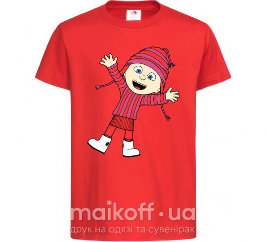 Детская футболка Эдит Красный фото