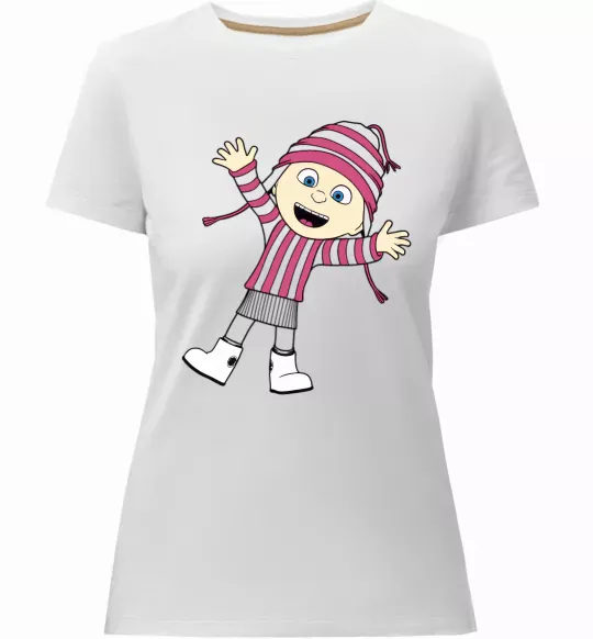 Женская премиум футболка Едіт Белый фото