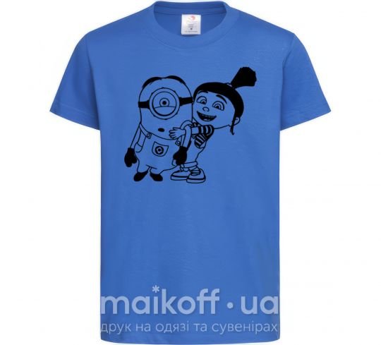 Детская футболка Агнес и миньон Ярко-синий фото
