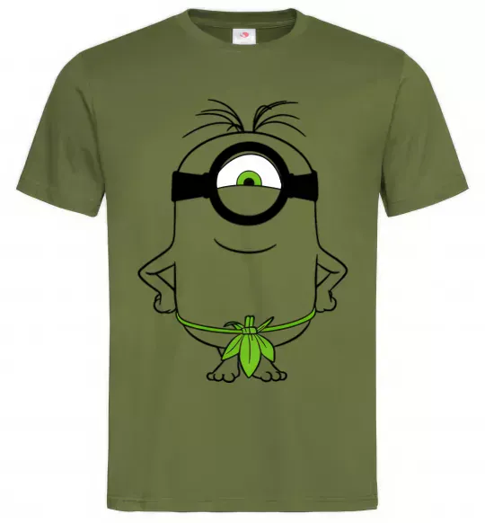 Мужская футболка Міньйон островитянин Оливковый фото