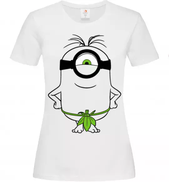 Женская футболка Міньйон островитянин Белый фото