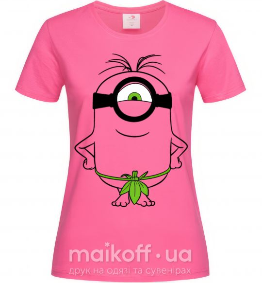 Женская футболка Миньон островитянин Ярко-розовый фото