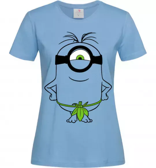 Женская футболка Міньйон островитянин Голубой фото