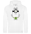 Чоловіча толстовка (худі) Міньйон островитянин Білий фото