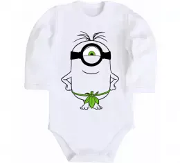 Детский боди Міньйон та багато бананів Белый фото