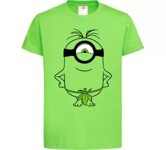 Дитяча футболка Міньйон островитянин Лаймовий фото