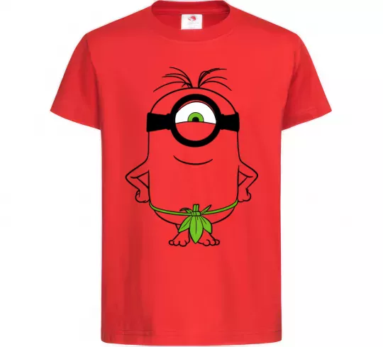 Дитяча футболка Міньйон островитянин Червоний фото