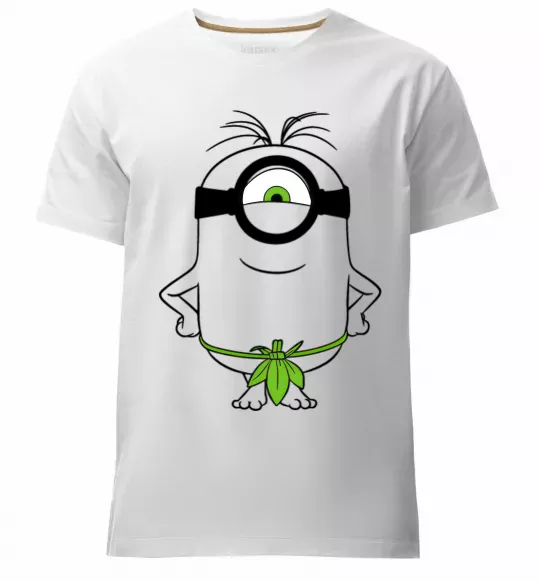 Чоловіча преміум футболка Міньйон островитянин Білий фото