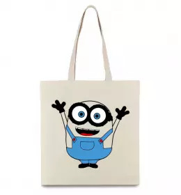 Эко-сумка Міньйон та багато бананів Бежевый фото