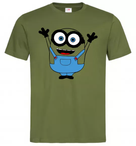 Чоловіча футболка Радісний міньйон Оливковий фото