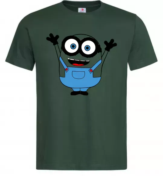 Чоловіча футболка Радісний міньйон Темно-зелений фото