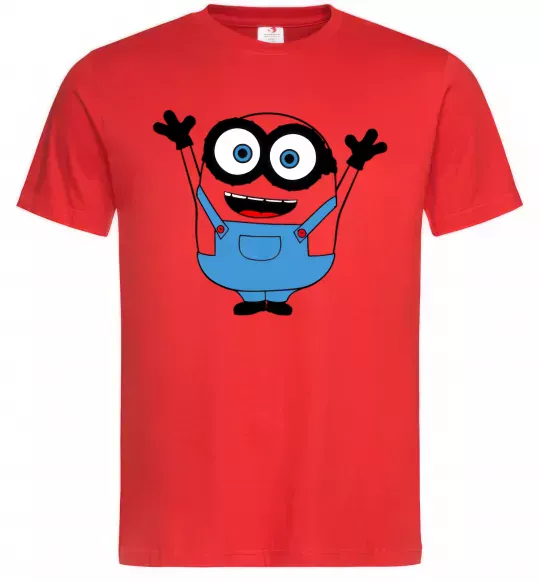 Чоловіча футболка Радісний міньйон Червоний фото