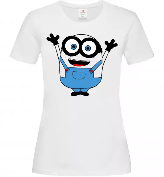 Жіноча футболка Радісний міньйон Білий фото
