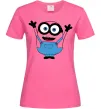 Жіноча футболка Радісний міньйон Яскраво-рожевий фото