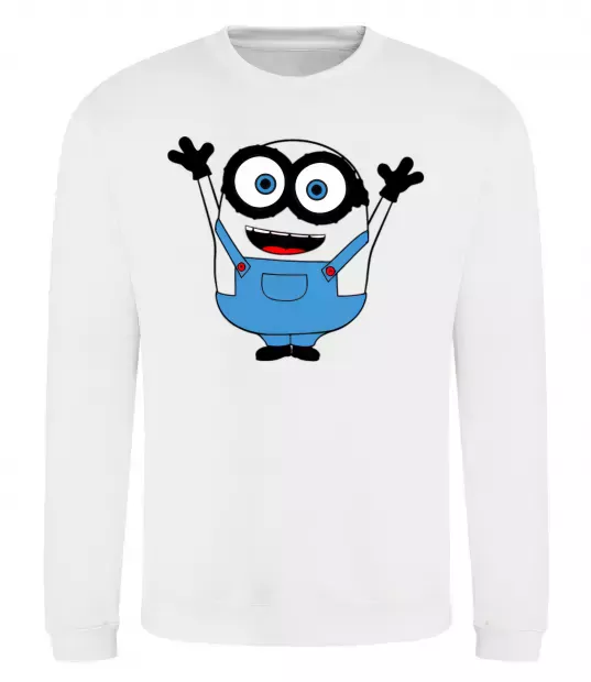 Світшот Радісний міньйон Білий фото