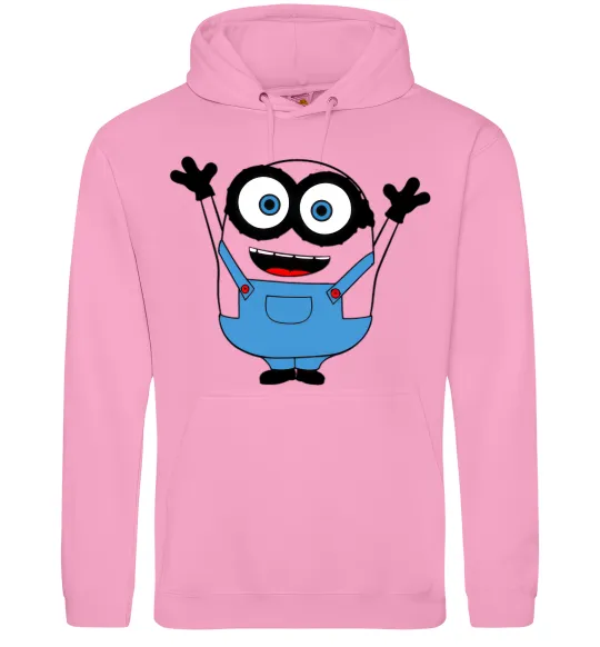 Чоловіча толстовка (худі) Радісний міньйон Рожевий фото