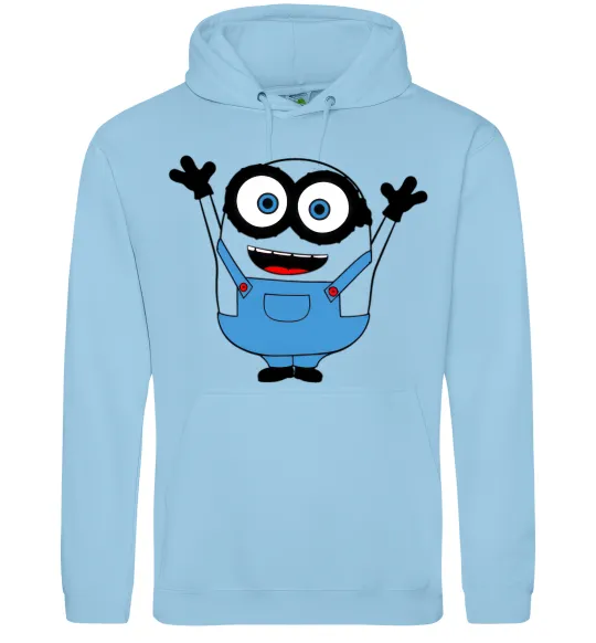 Женская толстовка (худи) Радісний міньйон Голубой фото
